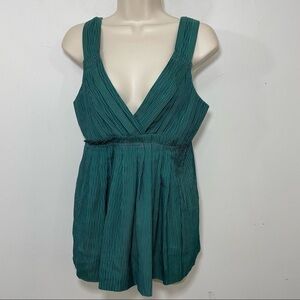 Marc by Marc jacobs striped empire waist silk camisole blouse size s green pink
